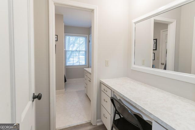 bathroom with vanity