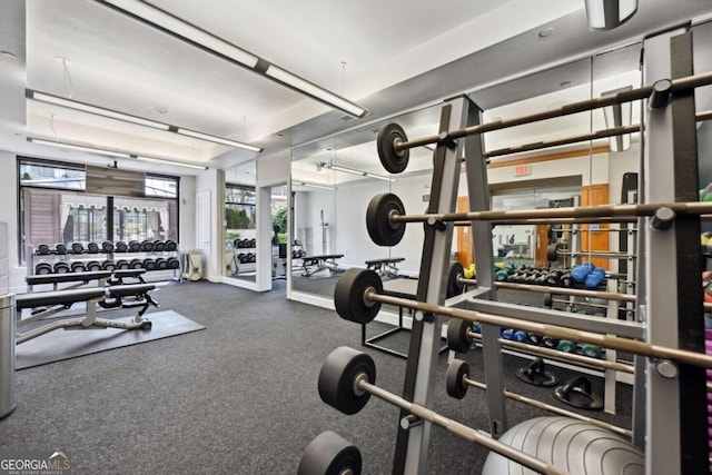 view of exercise room