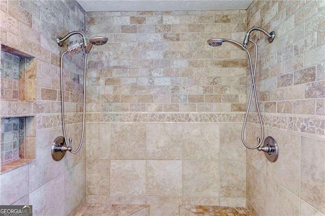 details with tiled shower