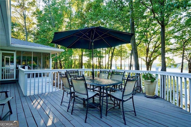 view of wooden deck