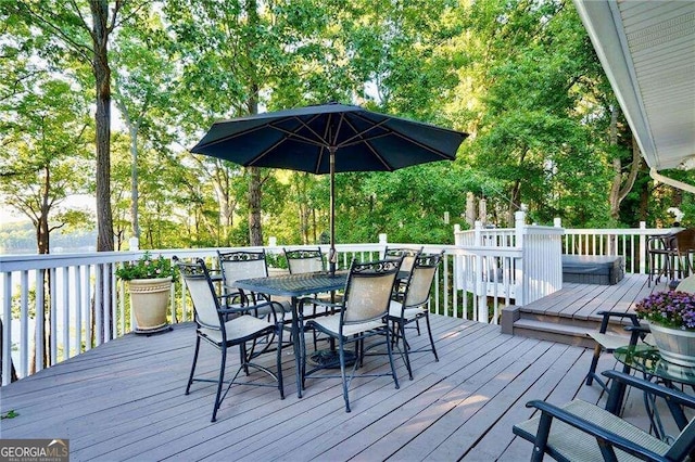 view of wooden terrace