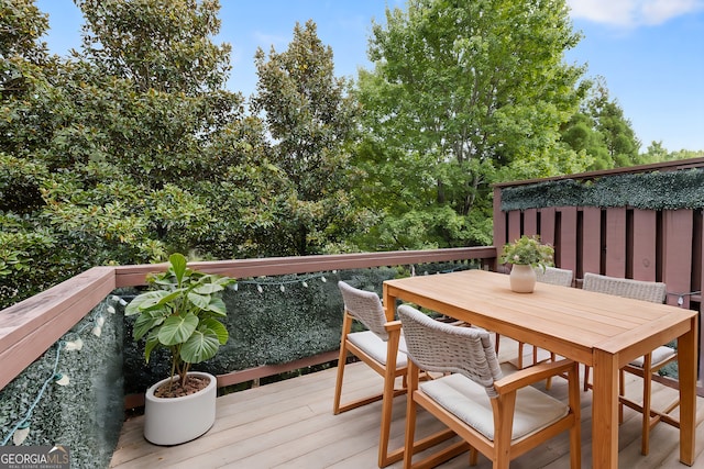 view of wooden deck