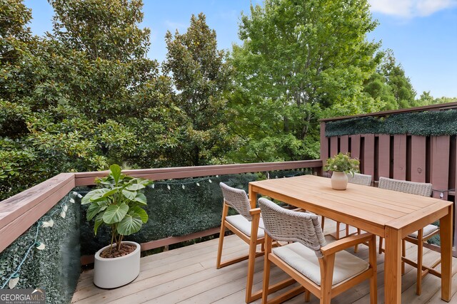 view of wooden terrace