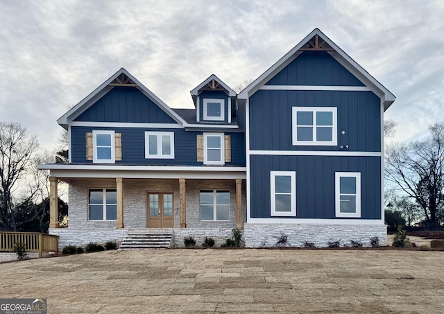 craftsman-style house featuring covered porch