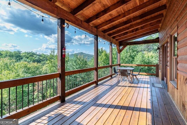 view of wooden terrace