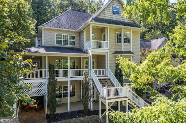 view of front of property with a patio area