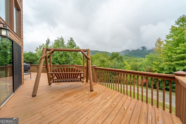 view of wooden terrace