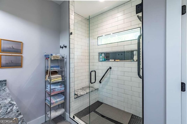 bathroom featuring tile patterned floors and vanity