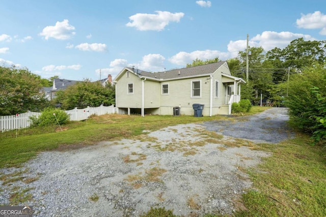 exterior space featuring central AC unit