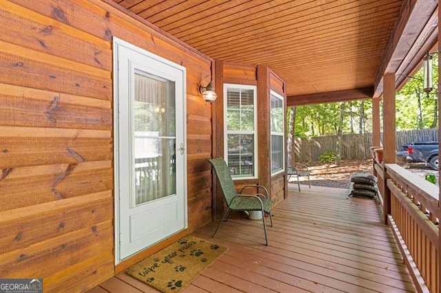 view of wooden deck