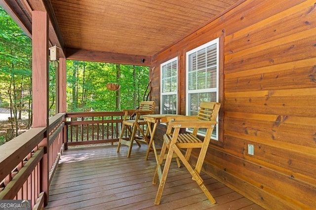 view of wooden terrace