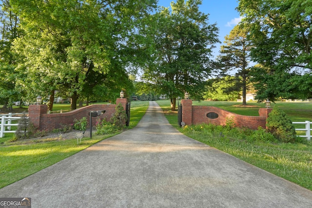 exterior space with a yard