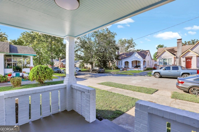 view of patio / terrace featuring covered porch