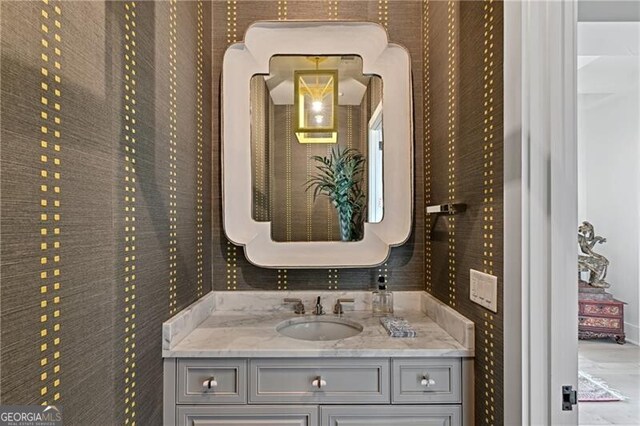 bathroom with vanity