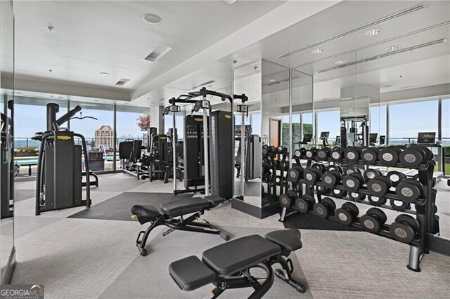 view of workout area