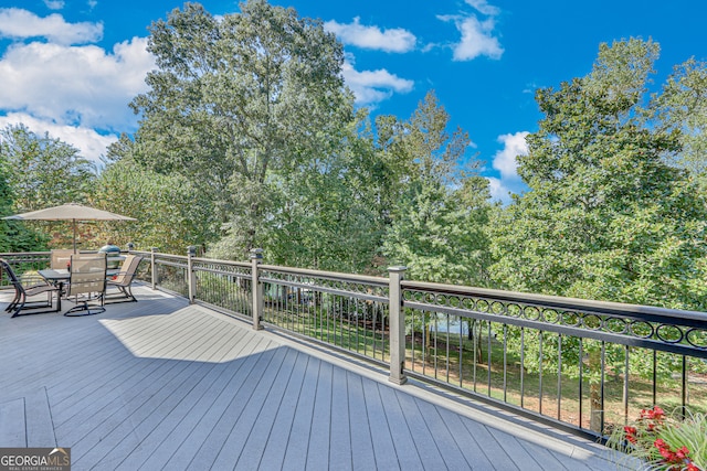 view of wooden terrace