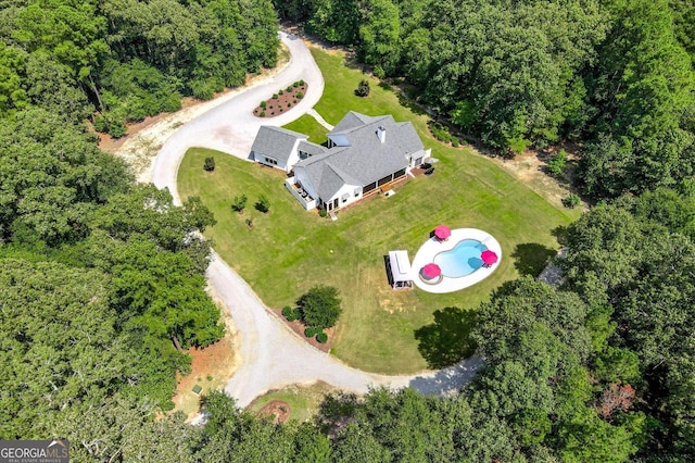 1370 Deerwood Cir, Stapleton, GA 30823 - aerial overview of property's location with a pool