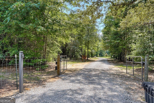 1370 Deerwood Cir, Stapleton, GA 30823 - view of dirt / gravel road with a gate and a gated entry