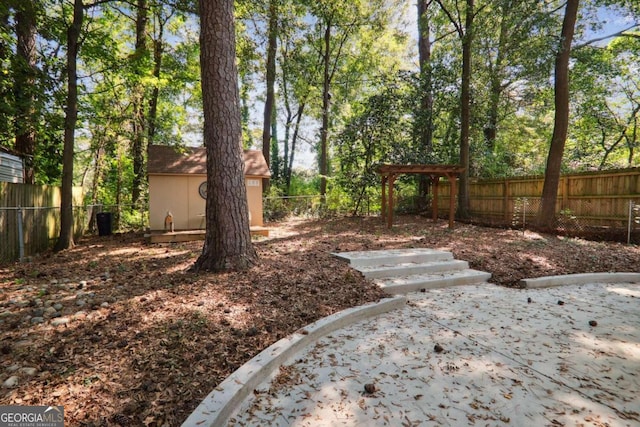 view of yard with a patio