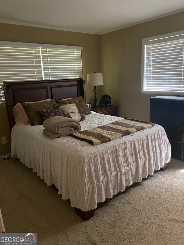 view of carpeted bedroom