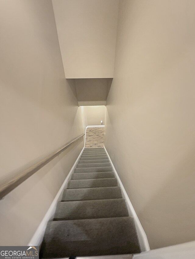 stairway with carpet