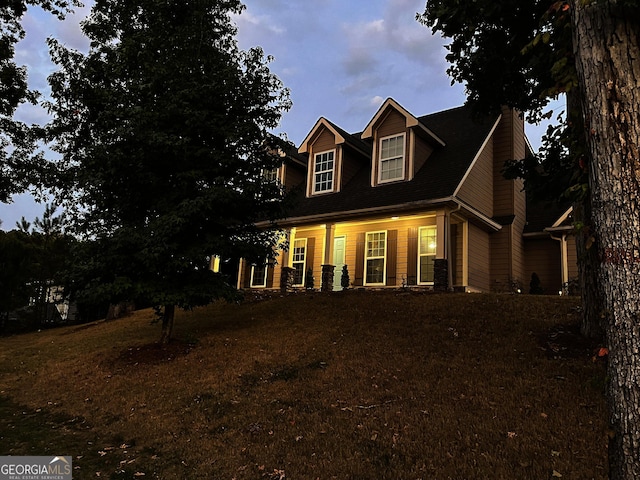 view of cape cod home