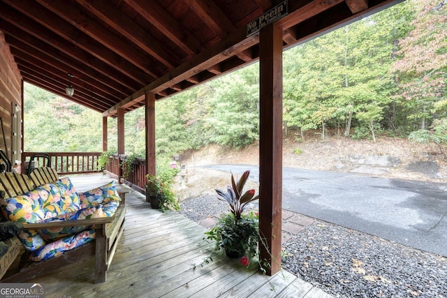 view of wooden terrace