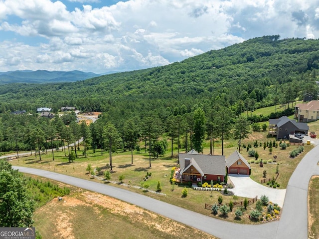 view of mountain feature with a rural view