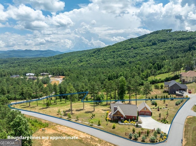 property view of mountains with a rural view