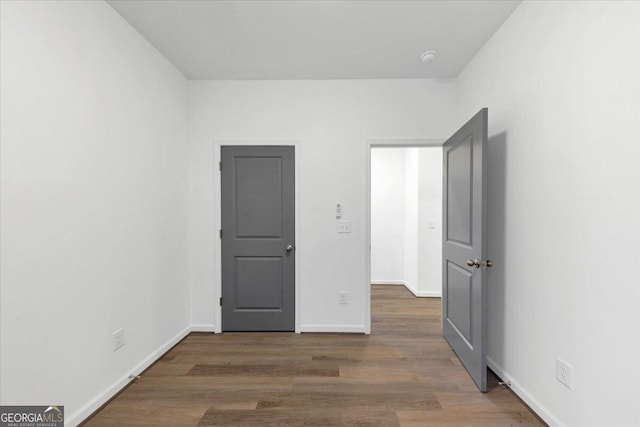 interior space featuring dark wood-type flooring