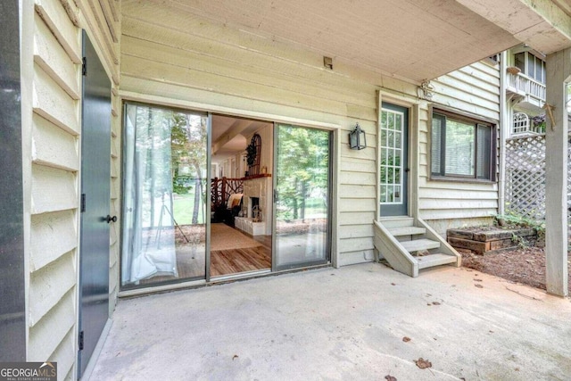 exterior space with a patio