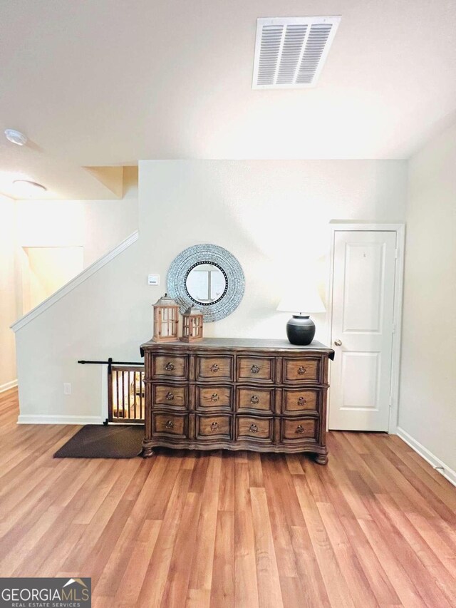 interior space featuring hardwood / wood-style floors