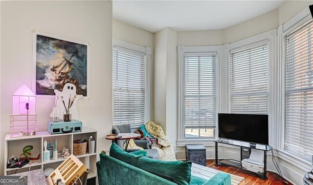 1313 Whitaker St, Savannah, GA 31401 - living room featuring healthy amount of natural light and wood finished floors