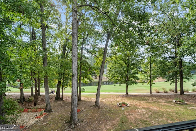 view of property's community featuring a lawn