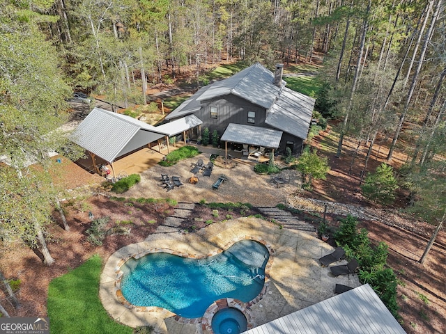 birds eye view of property