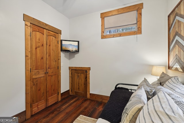 interior space featuring dark hardwood / wood-style floors