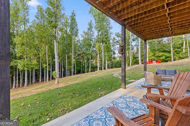 view of patio / terrace featuring outdoor lounge area