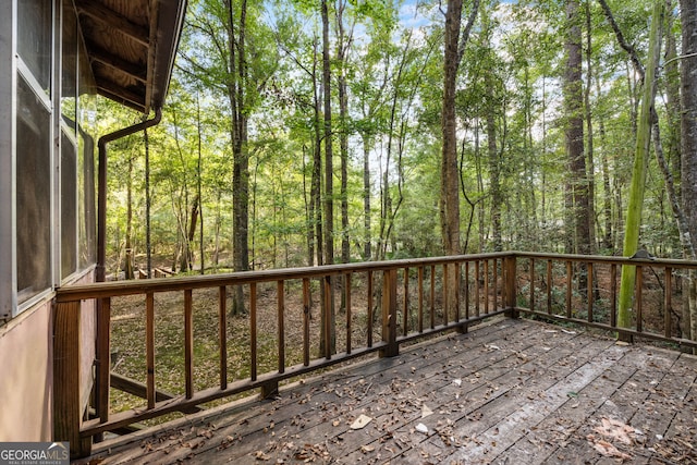 view of wooden terrace