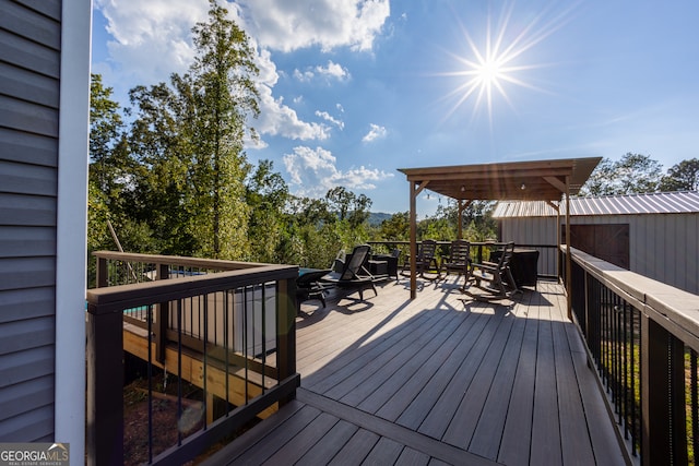 view of wooden terrace