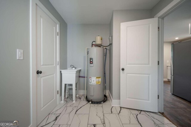 utilities featuring electric water heater