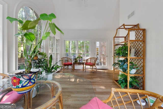 view of sunroom / solarium