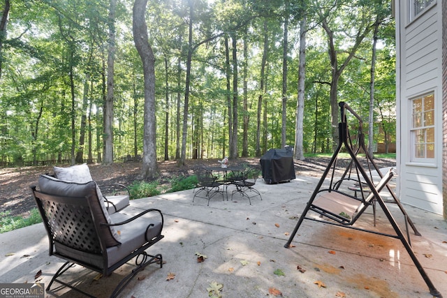 view of patio / terrace featuring grilling area