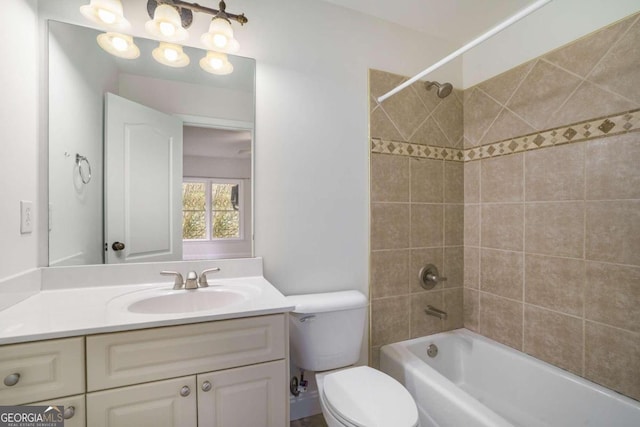 bathroom with toilet and shower / bath combo with shower curtain