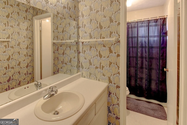 bathroom featuring vanity