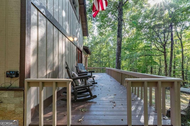 view of wooden terrace