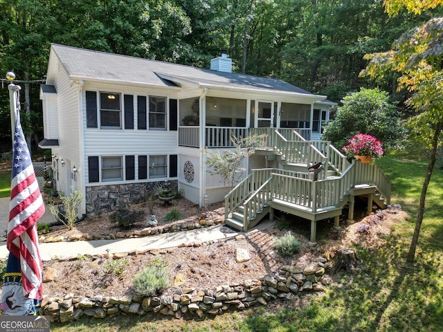 view of front of home featuring a porch