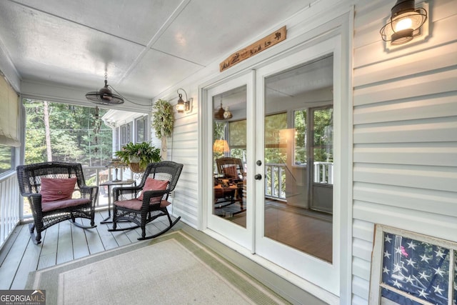 view of sunroom