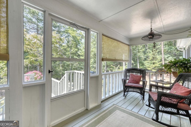 view of sunroom