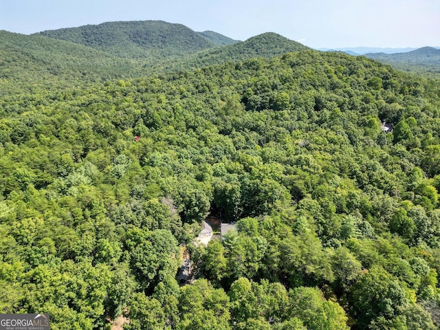 bird's eye view featuring a mountain view