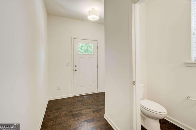 foyer featuring dark hardwood / wood-style flooring